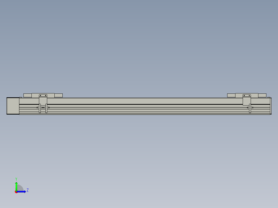 直线模组WG-LHC12-S850-R设计图纸左视图