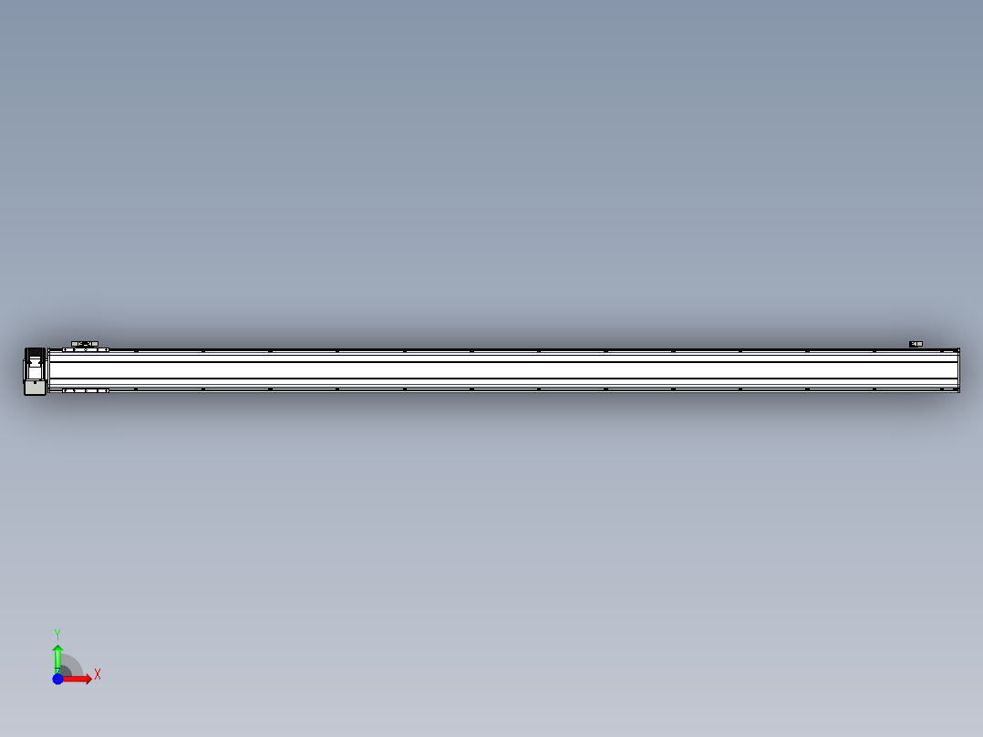 同步带滑台-半封闭B13H-L45-S2450-LU-P40-D3前视图