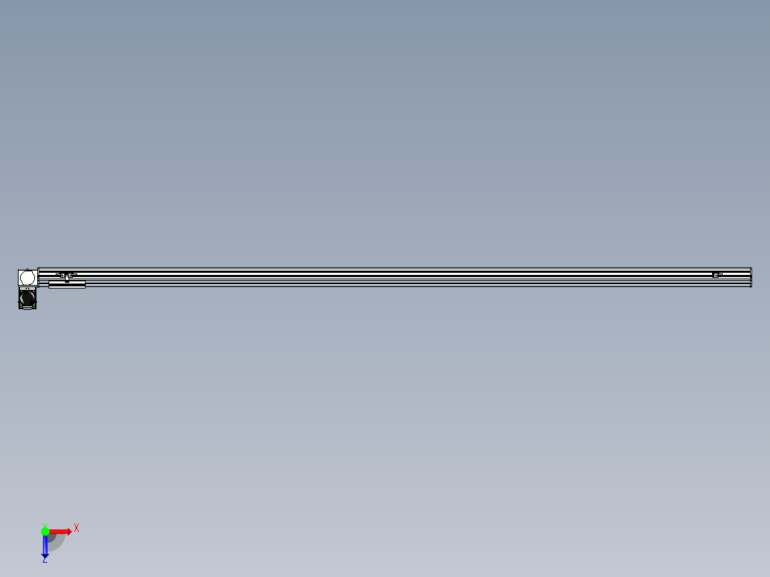 同步带滑台-半封闭B13H-L45-S2450-LU-P40-D3俯视图