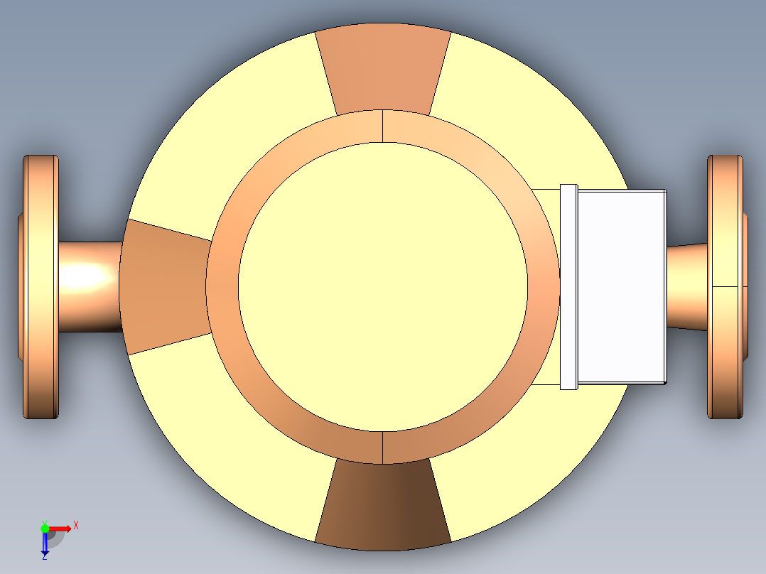用于热流体-过热水的直列式自冷泵俯视图
