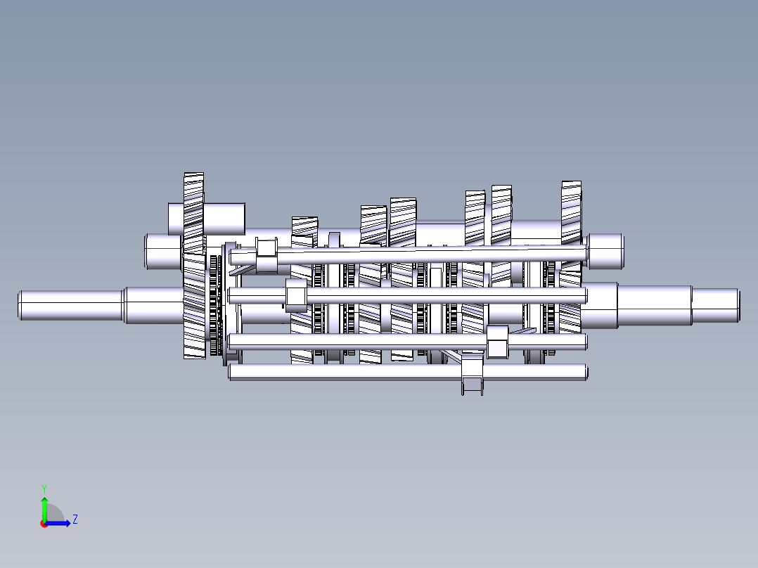 基于CATIA的汽车两轴式五档变速箱设计-含三维catia左视图