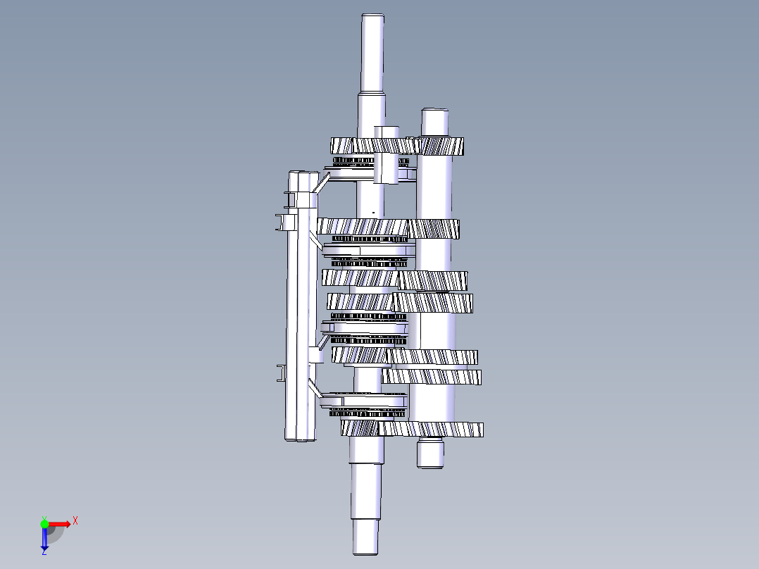 基于CATIA的汽车两轴式五档变速箱设计-含三维catia俯视图