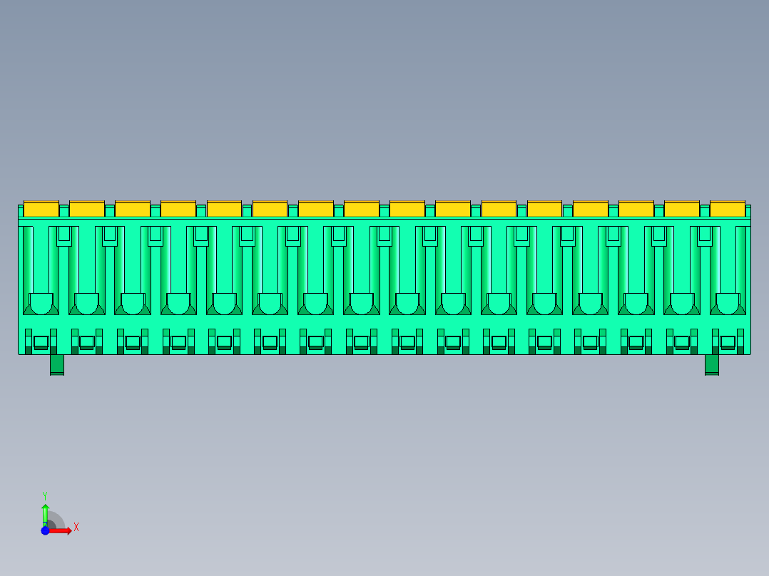 DEGSON 2EDG 系列 5.0mm 可插拔接线端子组-2EDGKDB-5.0-16P-14-00AH前视图