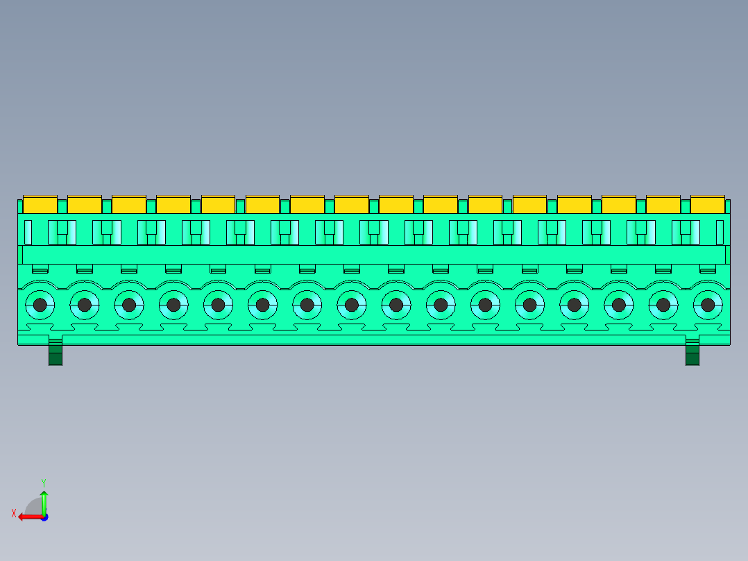 DEGSON 2EDG 系列 5.0mm 可插拔接线端子组-2EDGKDB-5.0-16P-14-00AH后视图