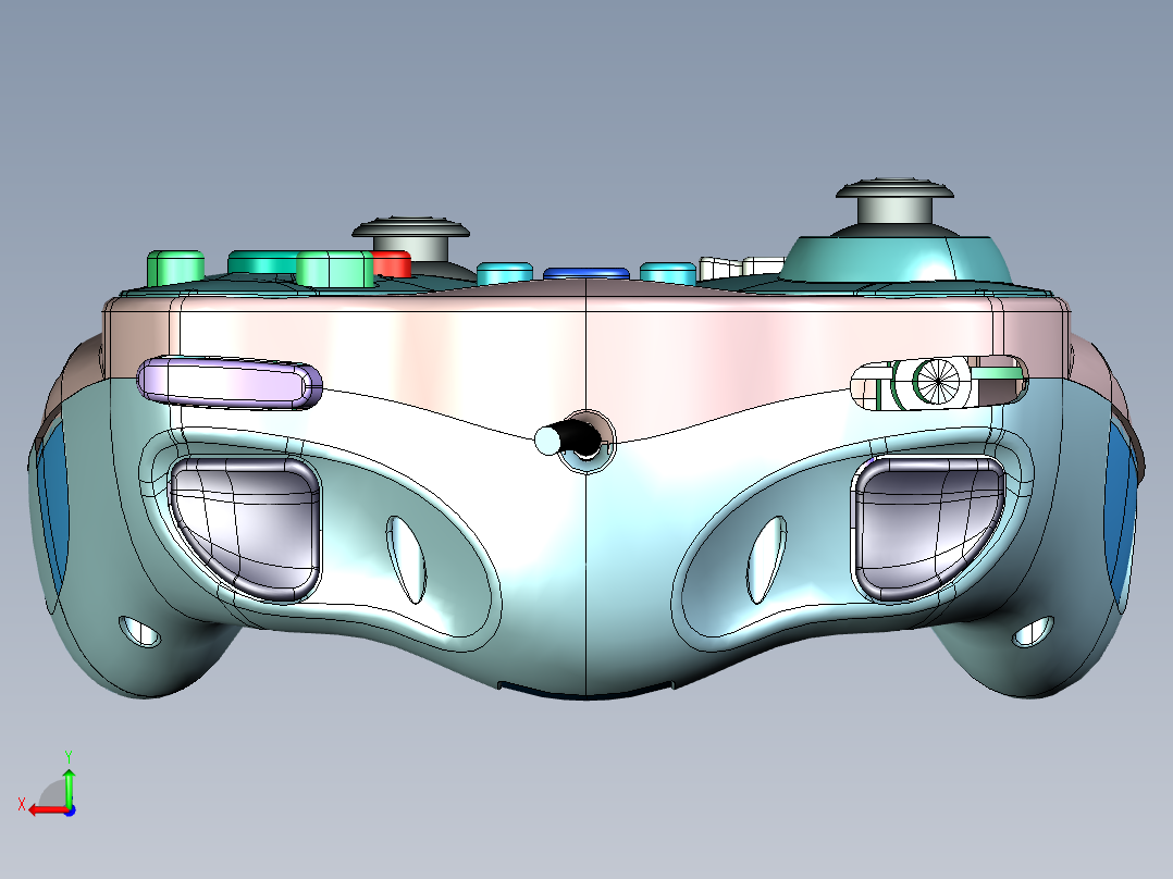游戏机手柄后视图
