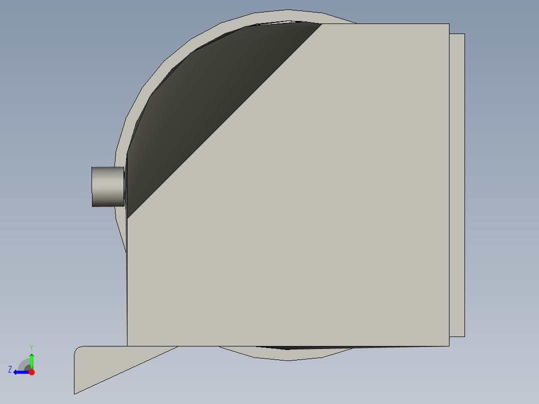 真空箱接油罩右视图