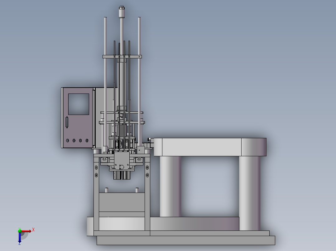 注塑机上料机械手俯视图