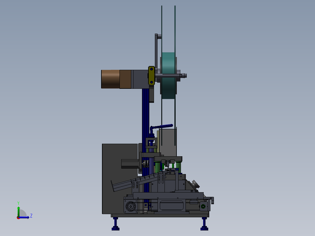 凸轮裁切机左视图