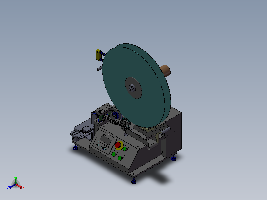 凸轮裁切机正等轴测图