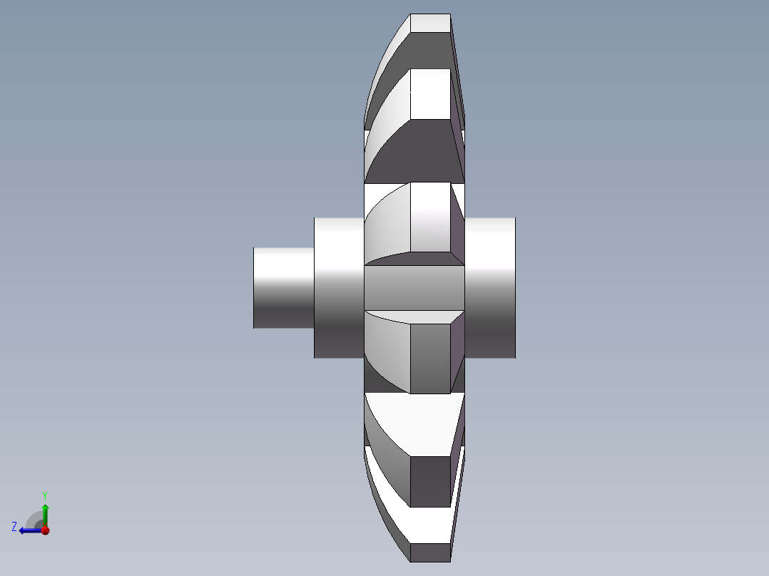 零件5 毛刷轮右视图