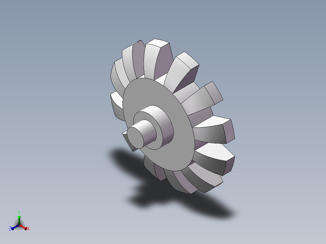零件5 毛刷轮正等轴测图