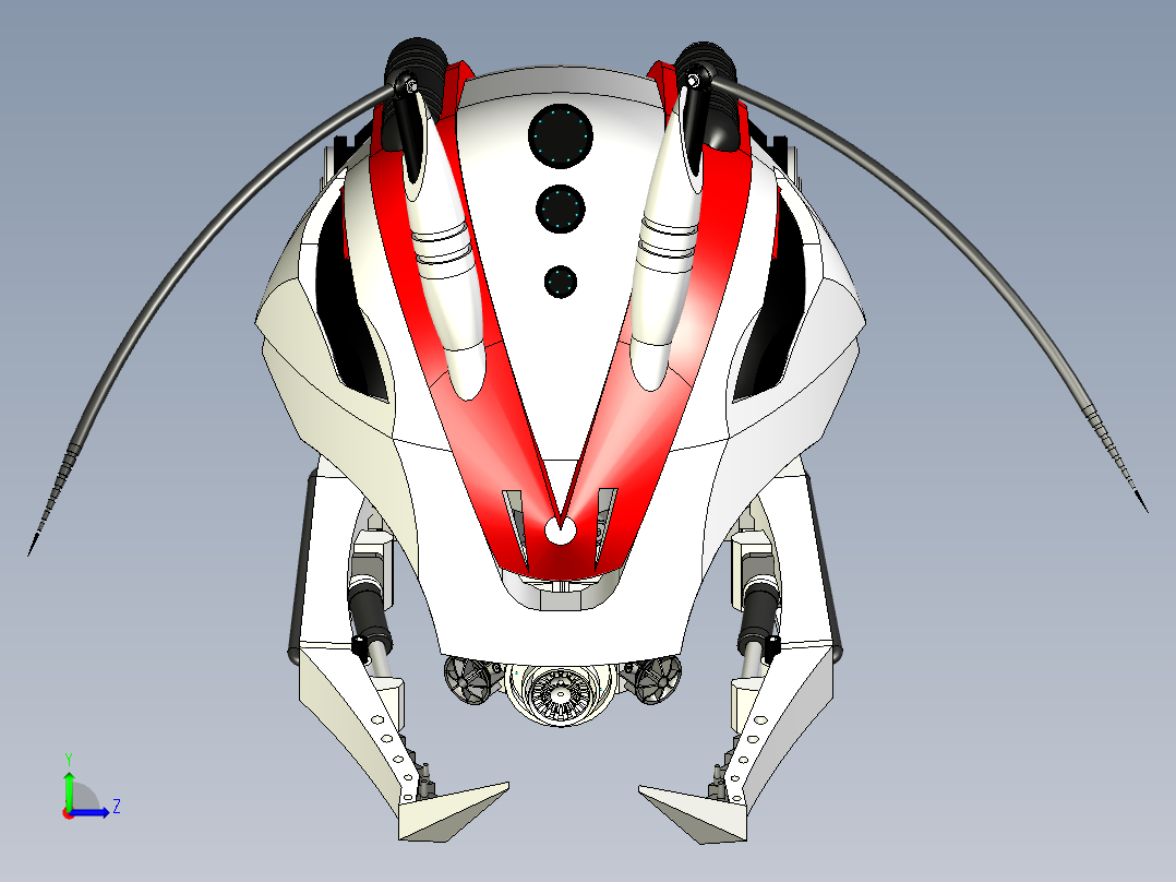 臭虫机器人头左视图