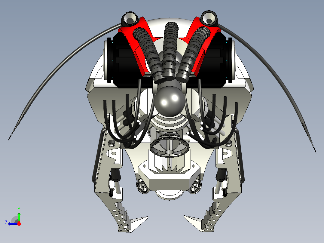 臭虫机器人头右视图