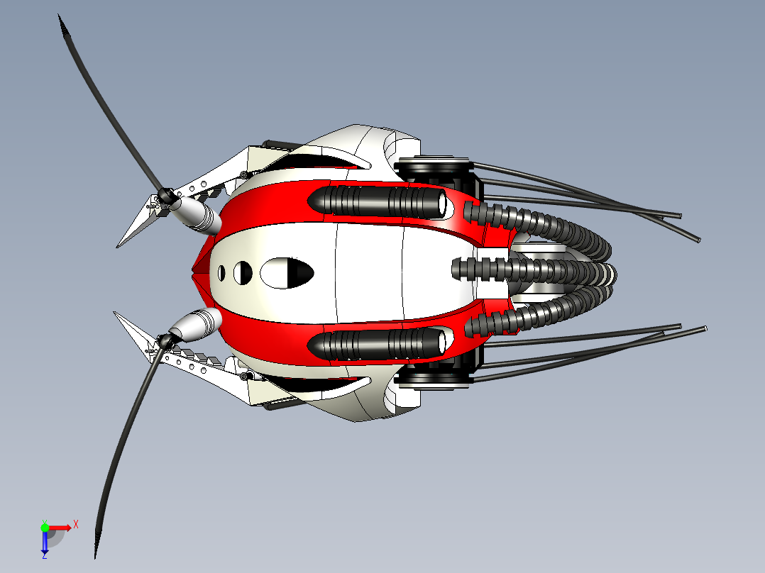 臭虫机器人头俯视图