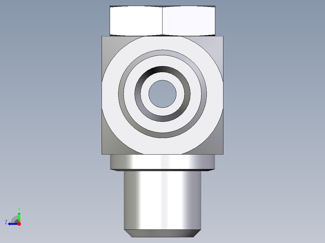 卡套式工业通用硬管接头EO_High_pressure_banjo_tee_TH08SMOMDCF右视图