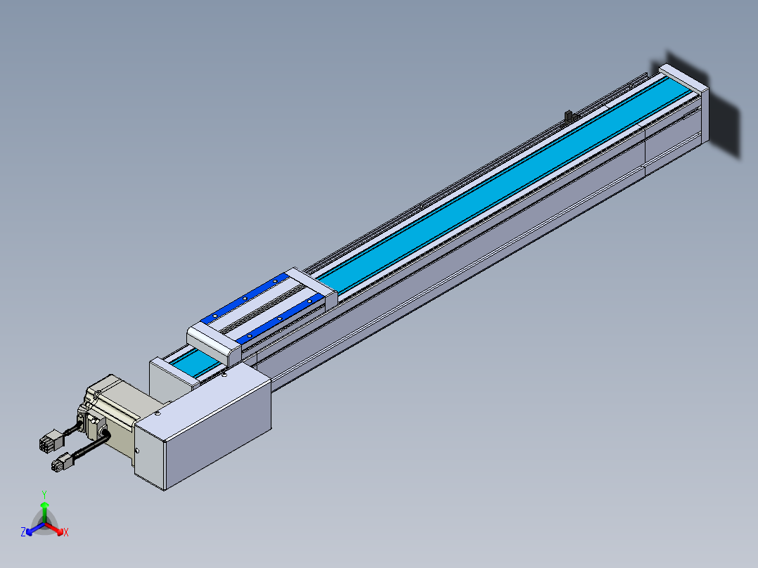 威洛博LB.GB同步带传动--欧规系列LB6A-L65-S500-BL正等轴测图