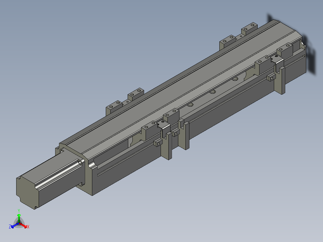 直线模组LHA6-S200-M-100W(16丝杆)设计图纸正等轴测图