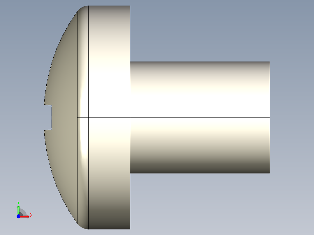 螺丝 M4 十字盘头-M4x5 Screw head.STEP前视图