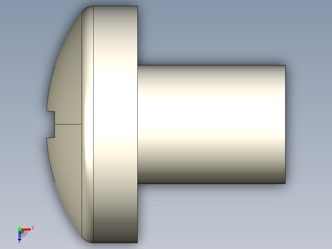螺丝 M4 十字盘头-M4x5 Screw head.STEP俯视图