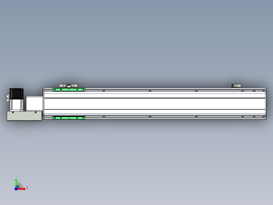 同步带滑台-半封闭B13H-L45-S700-L-P40-D3前视图