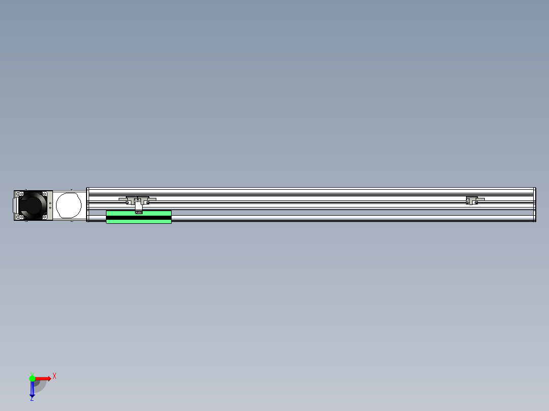 同步带滑台-半封闭B13H-L45-S700-L-P40-D3俯视图