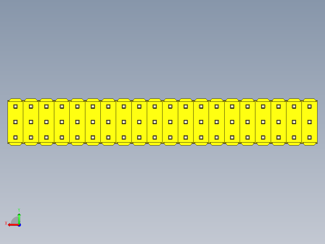 彩色公头100mil（2.54mm）系列-DS1021_yellow_3x20p_100mil_Type5_rev1.0后视图