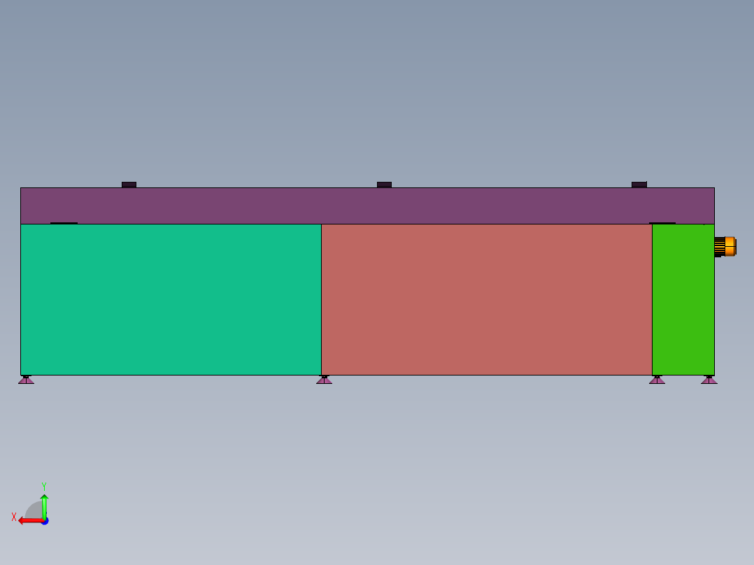 大圆柱动力旋转定位机后视图