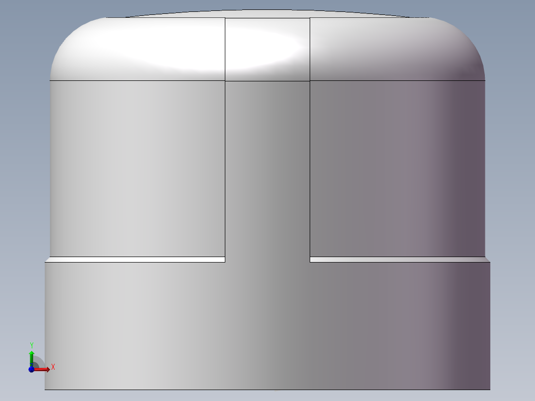 圆管帽 DN10前视图