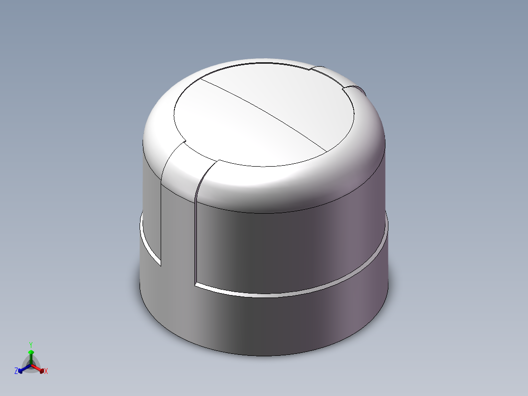 圆管帽 DN10正等轴测图