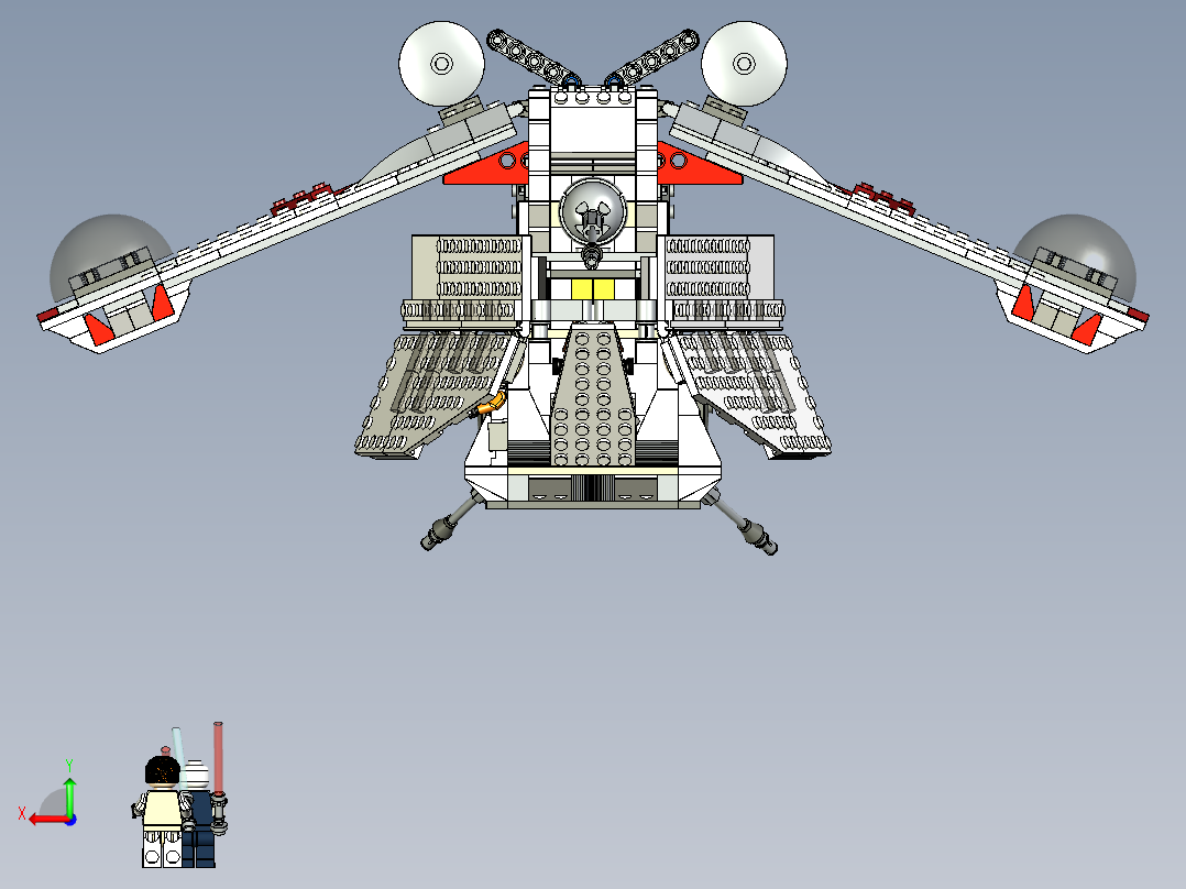 乐高星球大战共和国攻击武装直升机后视图