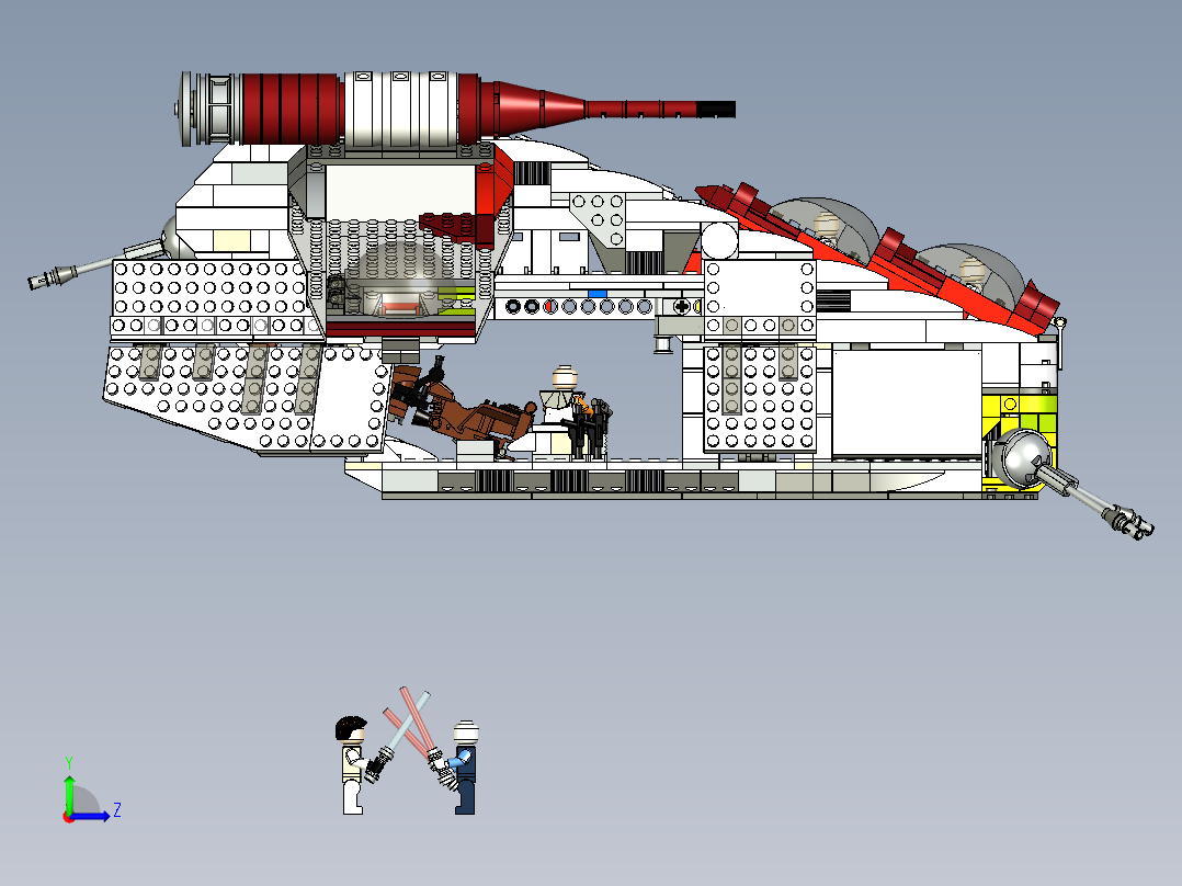 乐高星球大战共和国攻击武装直升机左视图