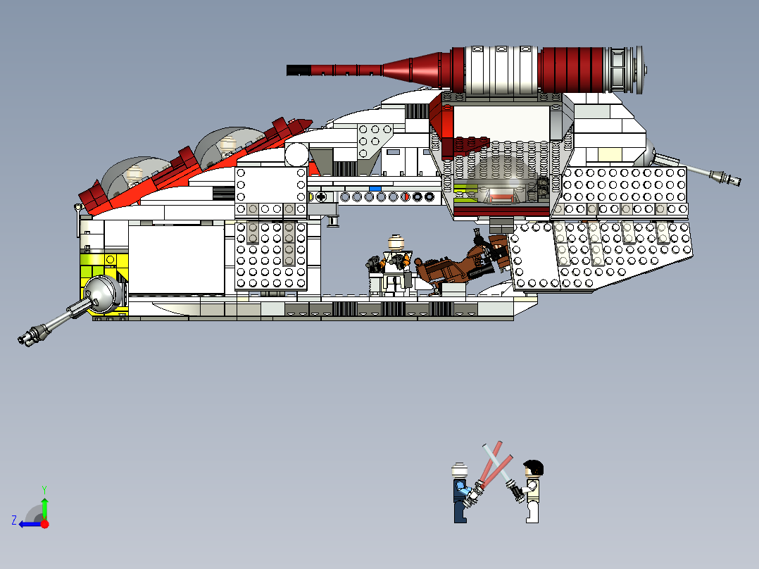 乐高星球大战共和国攻击武装直升机右视图