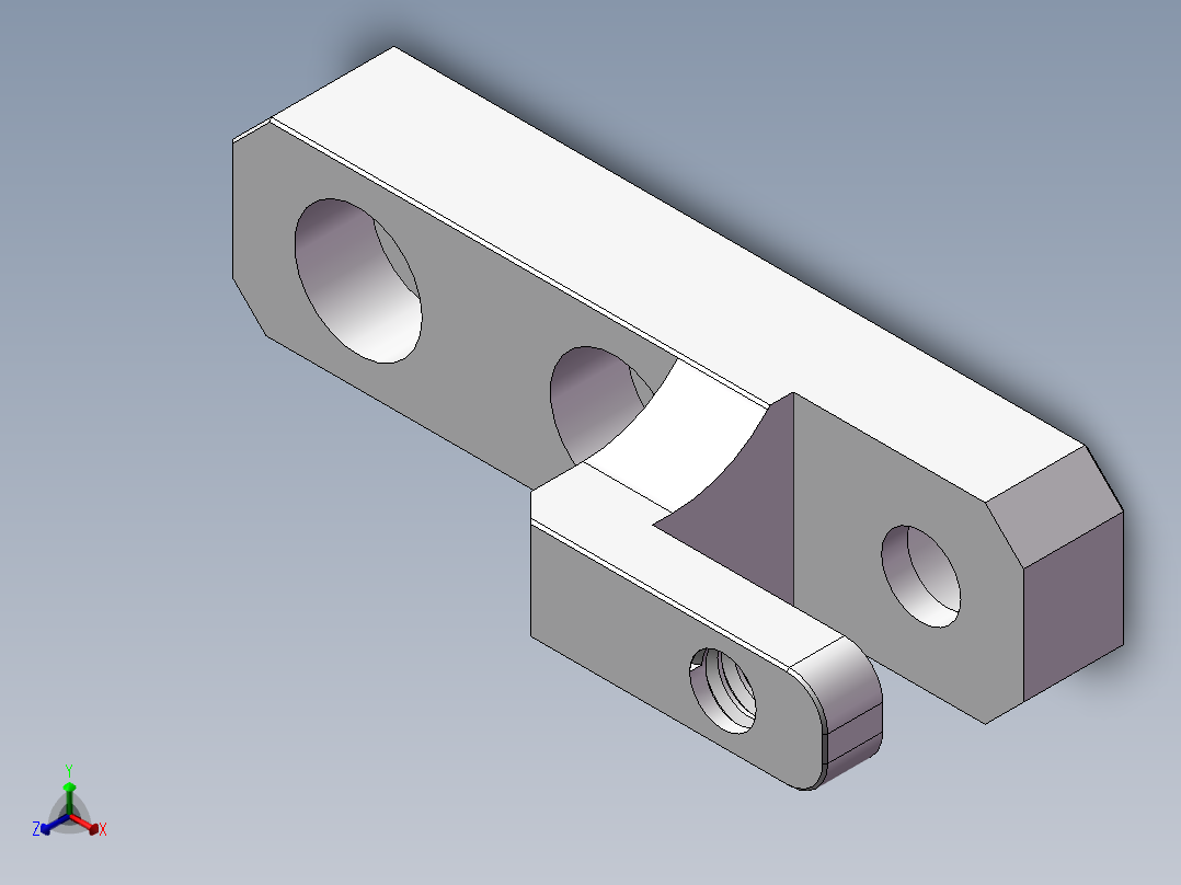 侧边轮固定架正等轴测图
