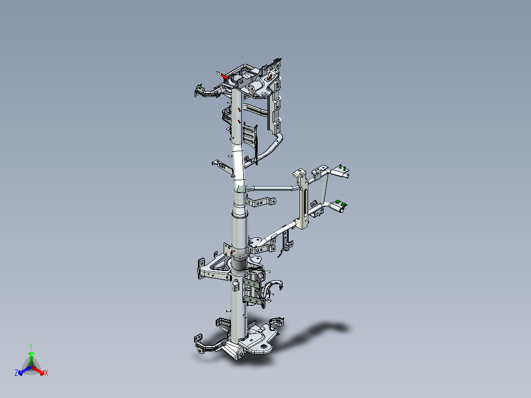大货车前仪表盘骨架焊接治具(第二序)+翻转机构（<span style='color: red'>机器人</span>自动焊接）