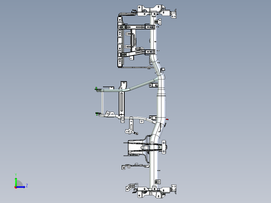 大货车前仪表盘骨架焊接治具(第二序)+翻转机构（机器人自动焊接）左视图