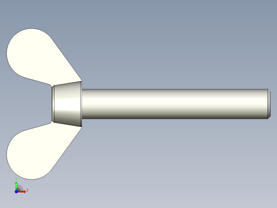 带耳螺钉-DIN_316_Wing_screws_8x1.25x50-46-12.5_39_2.8_20_8.stp前视图