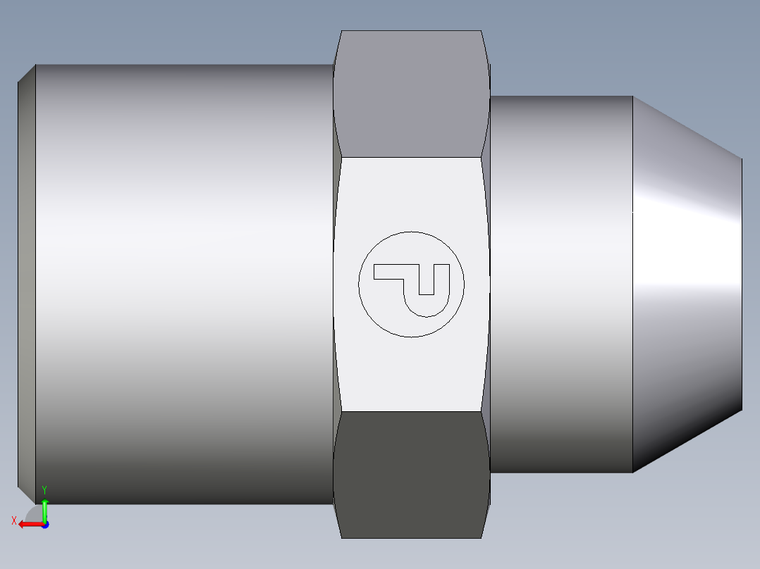 卡套式工业通用硬管接头EO_Weld_connector_AS08L71X后视图