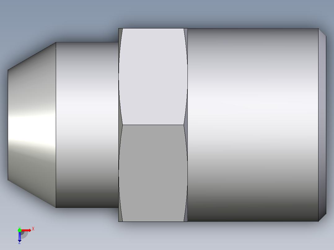 卡套式工业通用硬管接头EO_Weld_connector_AS08L71X俯视图