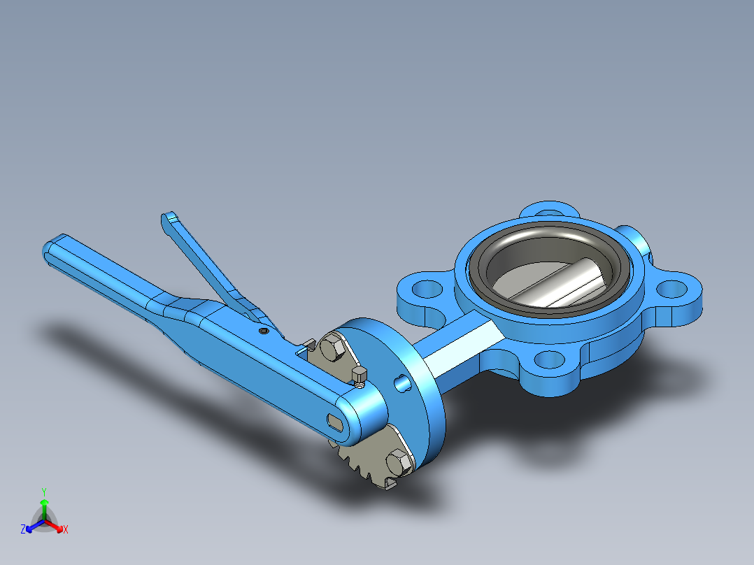 蝶阀3英寸solidworks-stp-igs格式