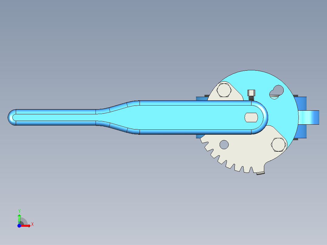 蝶阀3英寸solidworks-stp-igs格式前视图