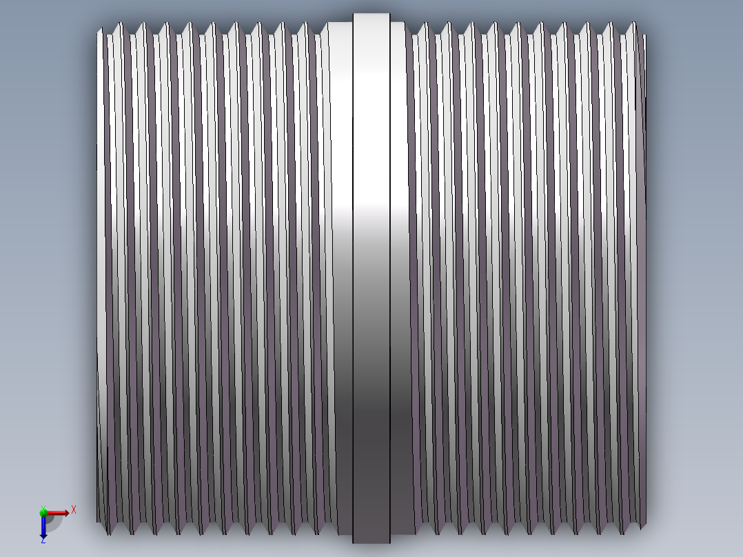 对丝-圆边等径 DN40俯视图