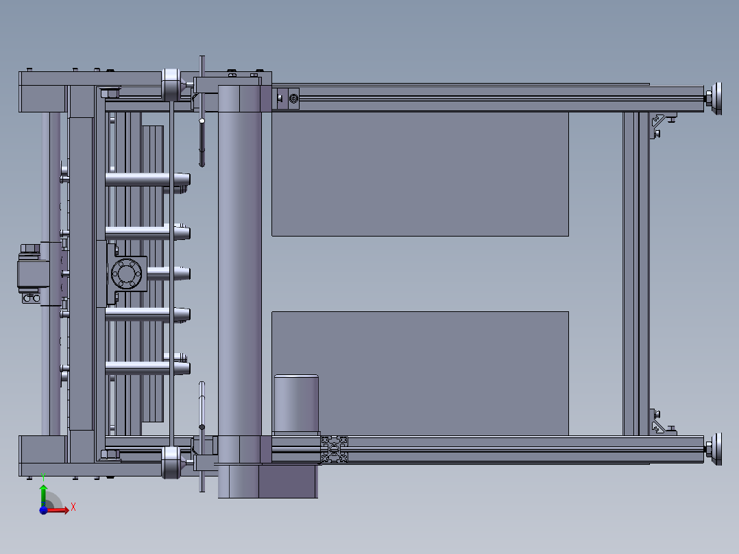 基于PLC控制的盘穴育苗机设计育苗机前视图