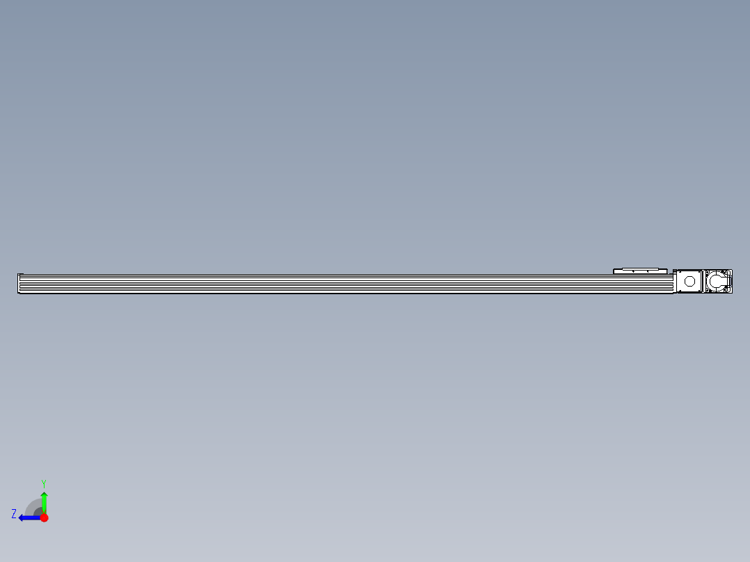 同步带全封闭直线模组TPA-HCB-110D-90-L1600-MR-Y-P40-N3右视图