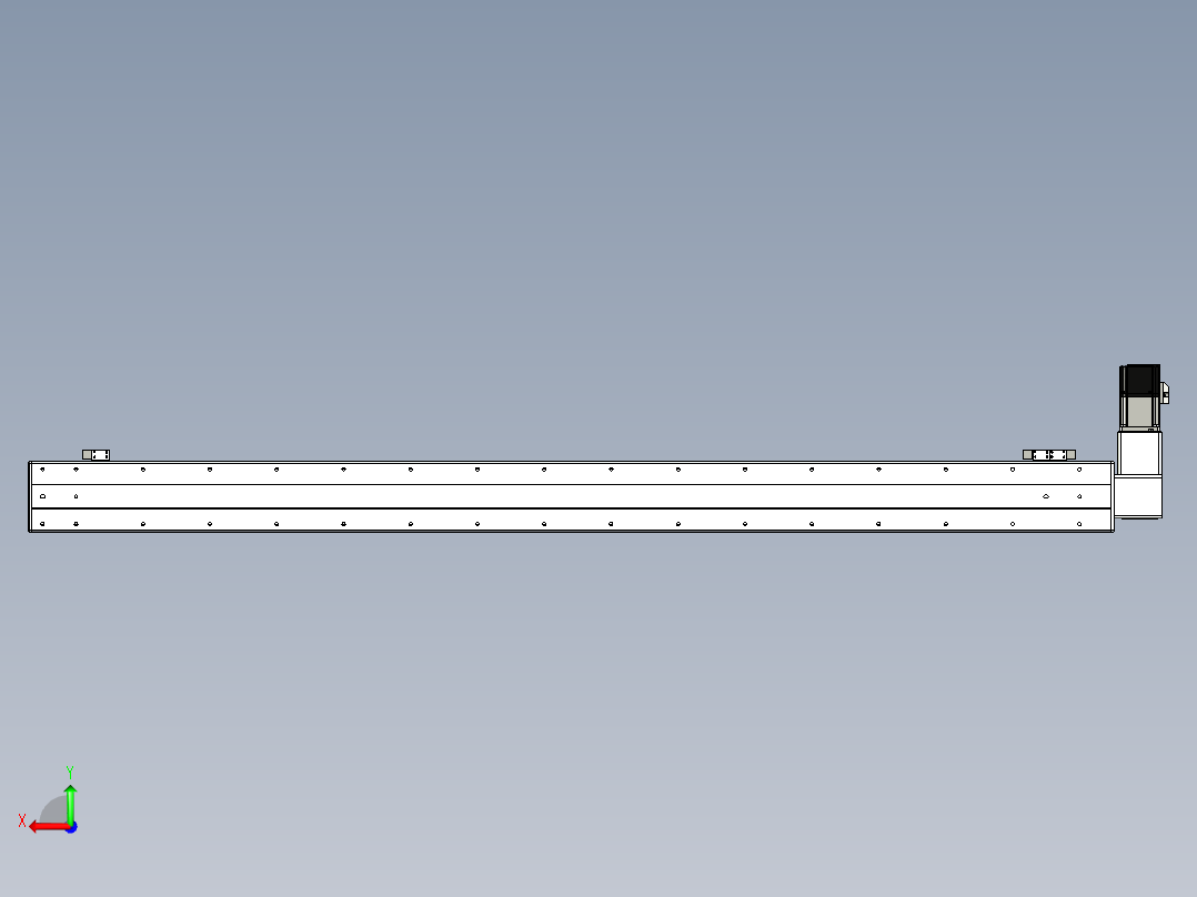 同步带滑台-半封闭B10-L90-S1400-R-P40-D3后视图