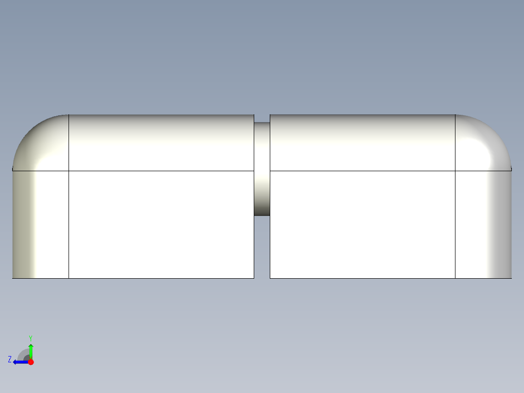 工程塑膠鉸鏈CFN-3D多系列多零件图纸模型右视图