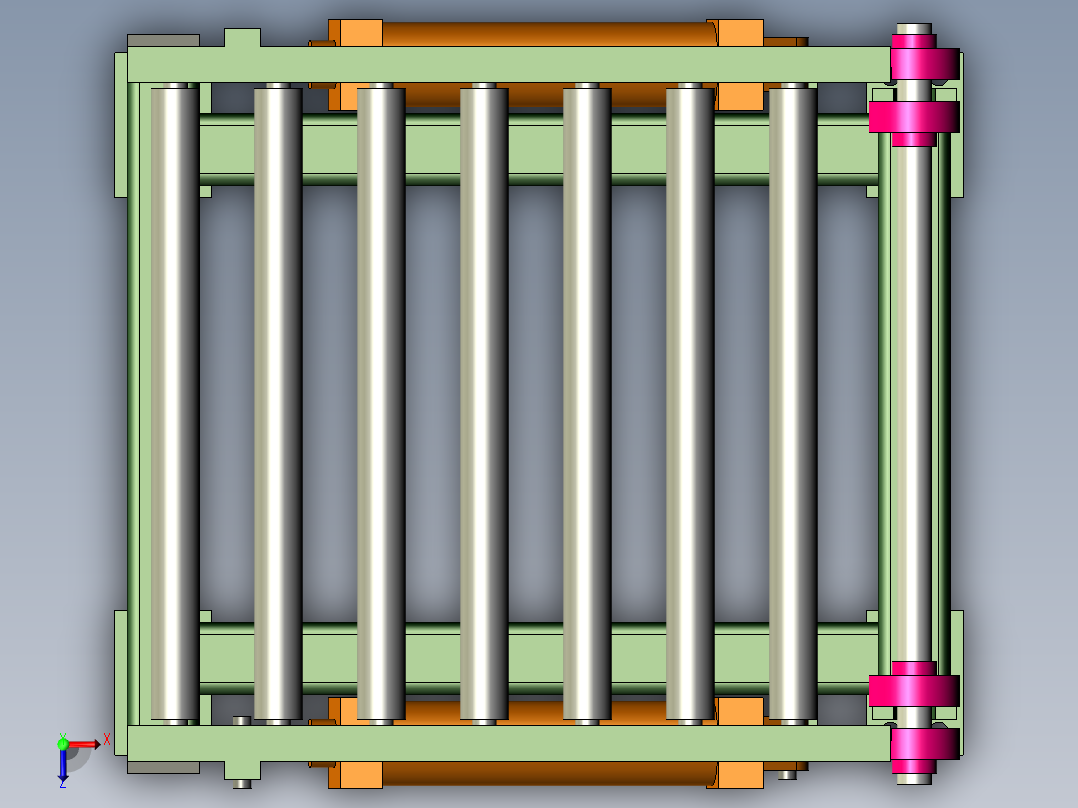 滚筒输送机 (17)俯视图