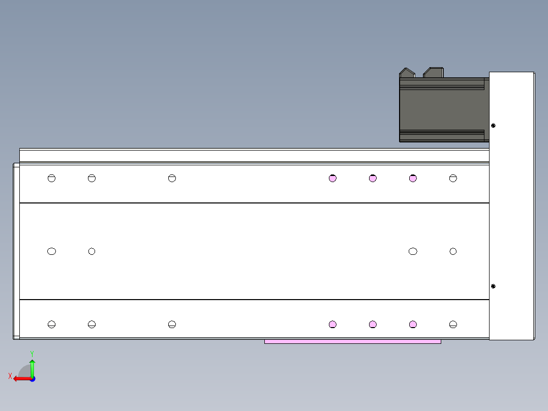 VF丝杆传动-一般环境VF22-L20-C-S250-BR-P75-C4后视图
