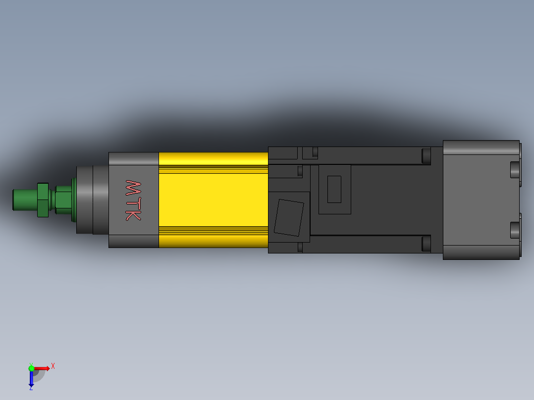 电动缸MES40-P-400W俯视图