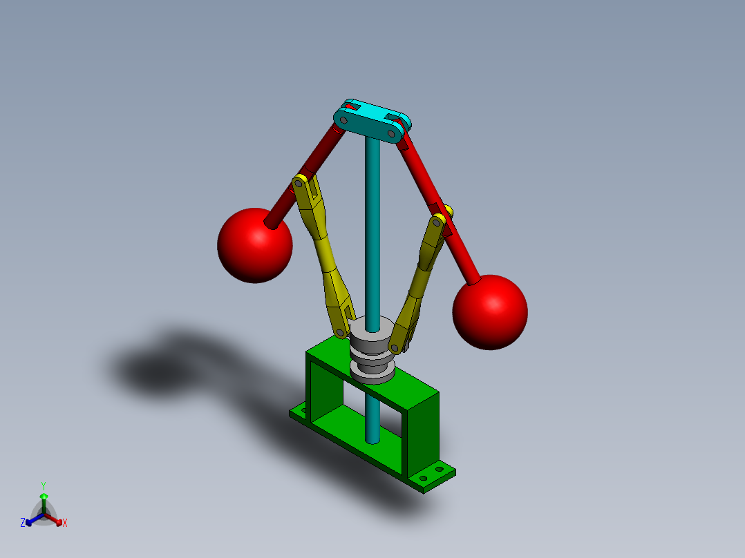 离心式调速器设计三维模型1334907===vip正等轴测图