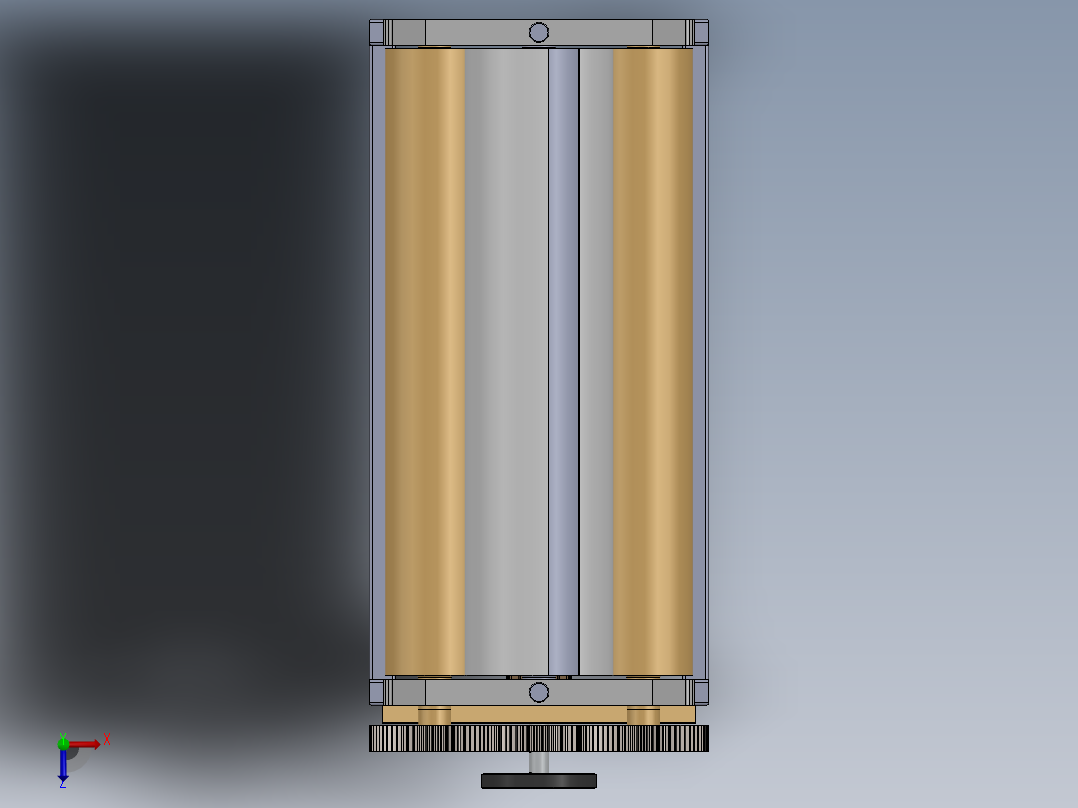 折弯辊机钣金俯视图